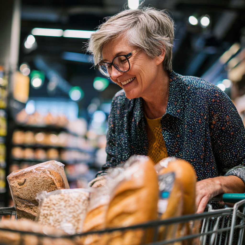 Zdrowy wybór produktów spożywczych - świeże warzywa, owoce, orzechy i zboża